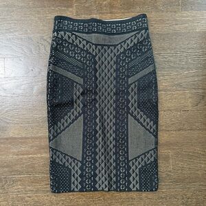 Elegant Black Patterned Skirt
